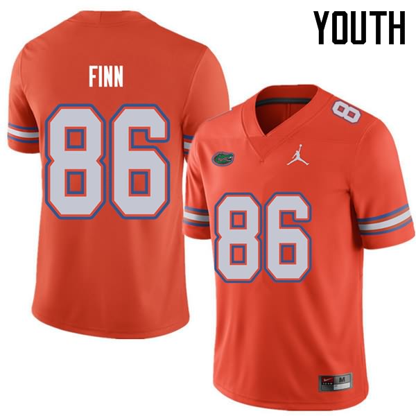 Youth NCAA Florida Gators Jacob Finn #86 Stitched Authentic Jordan Brand Orange College Football Jersey GCL4565TV